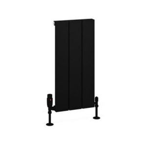 Eastbrook Charlton 600 x 280 Matt Black Aluminium Designer Radiator