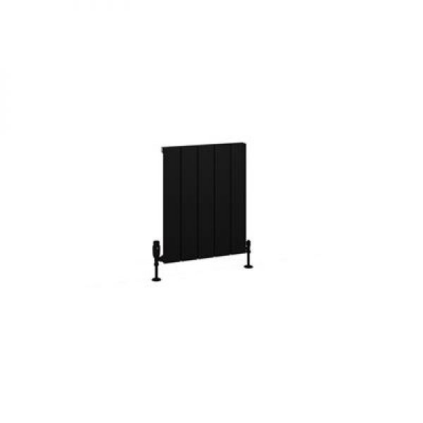 Eastbrook Charlton 600 x 470 Horizontal Matt Black Designer Aluminium Radiator #2