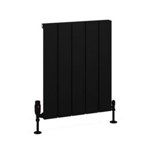 Eastbrook Charlton 600 x 470 Matt Black Aluminium Designer Radiator