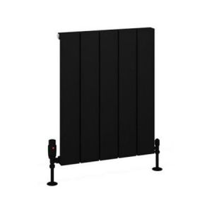 Eastbrook Charlton 600 x 470 Matt Black Aluminium Designer Radiator