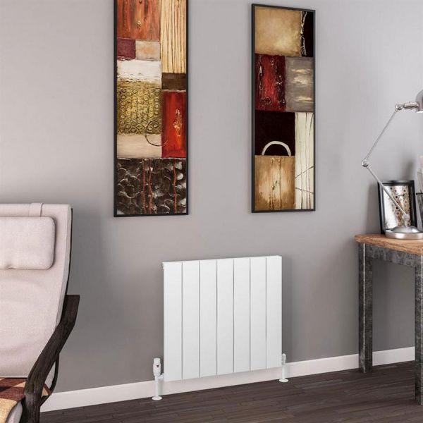 Eastbrook Charlton 600 x 660 Matt White Aluminium Designer Radiator #2