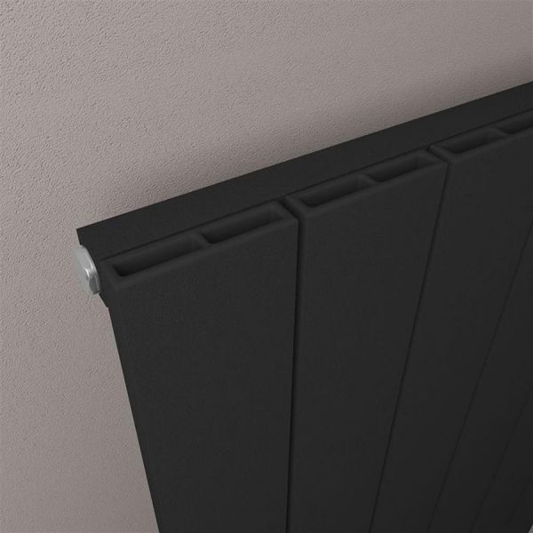 Eastbrook Charlton 600 x 850 Matt Black Aluminium Designer Radiator #3