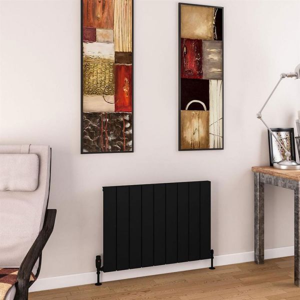 Eastbrook Charlton 600 x 850 Matt Black Aluminium Designer Radiator #2