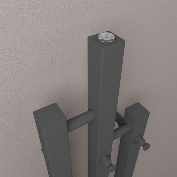 Eastbrook Conwy 1200 x 220 Matt Anthracite Designer Towel Rail #3