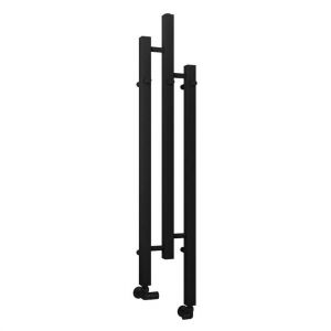 Eastbrook Conwy 1200 x 220 Matt Black Designer Towel Rail