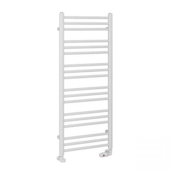 Eastbrook Corinium Round 1200 x 500 Gloss White Towel Rail