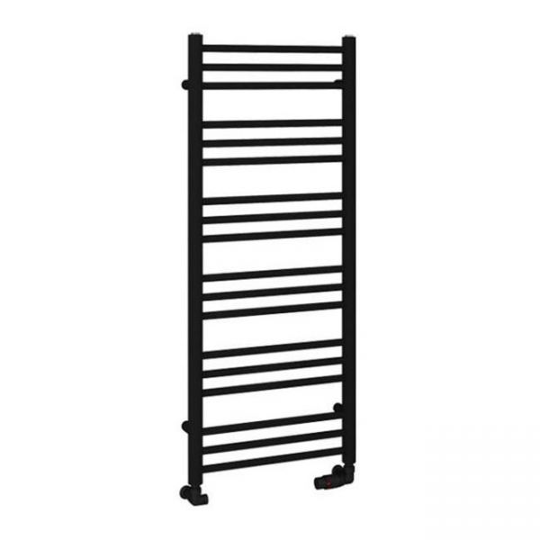 Eastbrook Corinium Round 1200 x 500 Matt Black Towel Rail