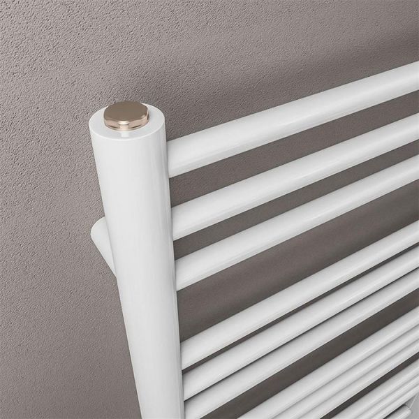 Eastbrook Corinium Round 1200 x 600 Gloss White Towel Rail #3