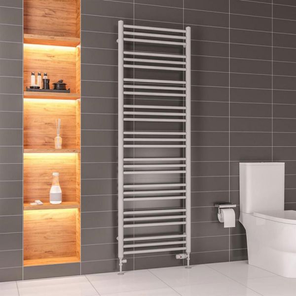 Eastbrook Corinium Round 1800 x 600 Matt Grey Towel Rail #2