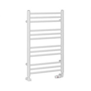 Eastbrook Corinium Round 800 x 500 Gloss White Towel Rail