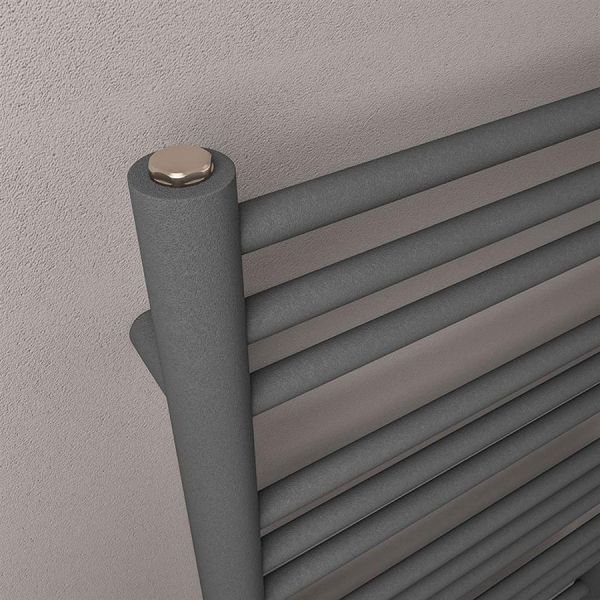 Eastbrook Corinium Round 800 x 500 Matt Anthracite Towel Rail #3