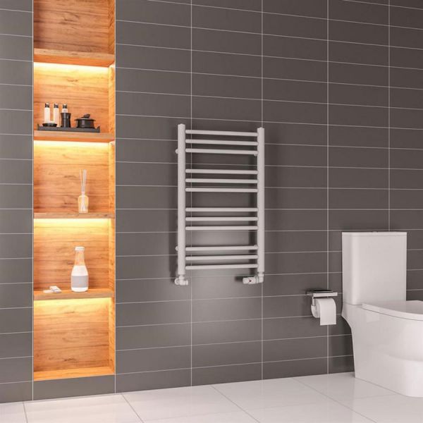 Eastbrook Corinium Round 800 x 500 Matt Grey Towel Rail #2