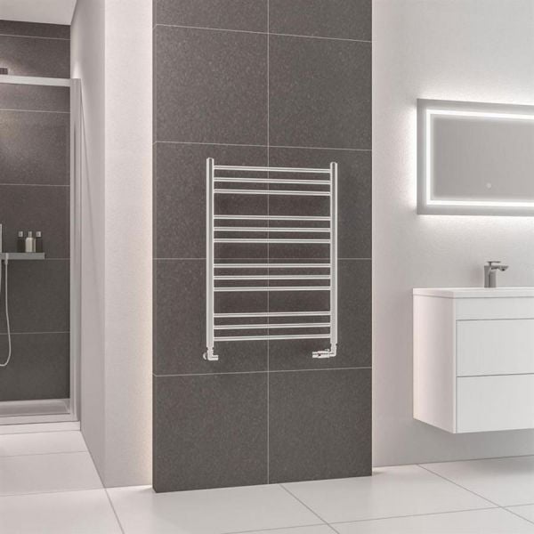 Eastbrook Corinium Round 800 x 600 Chrome Towel Rail #2