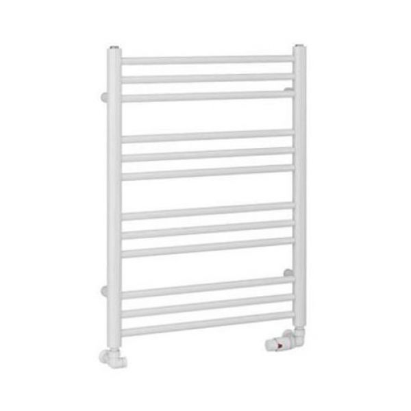 Eastbrook Corinium Round 800 x 600 Gloss White Towel Rail