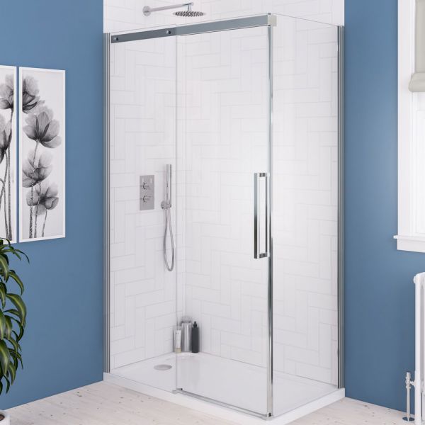 Eastbrook Corniche 2000 Chrome Sliding Shower Door 1000mm