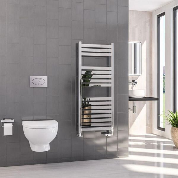 Eastbrook Defford 1200 x 500 Chrome Designer Towel Rail #2