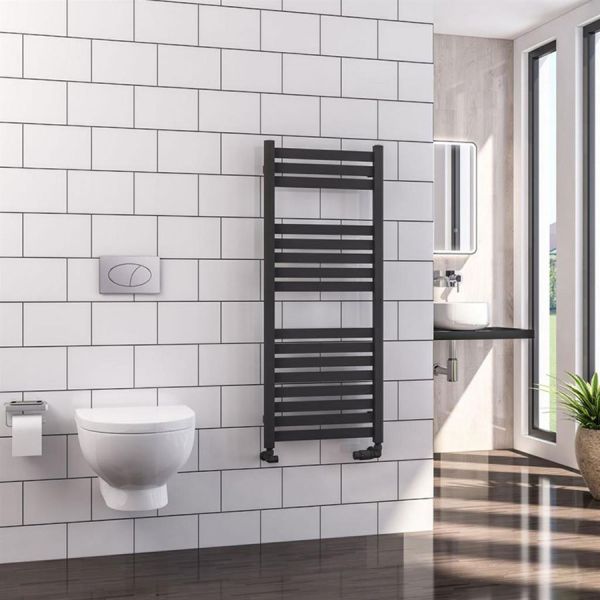 Eastbrook Defford 1200 x 500 Matt Anthracite Designer Towel Rail #2