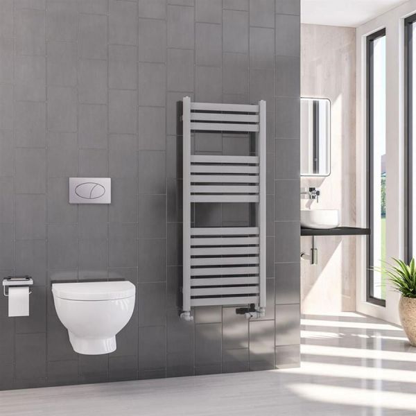 Eastbrook Defford 1200 x 500 Matt Grey Designer Towel Rail #2