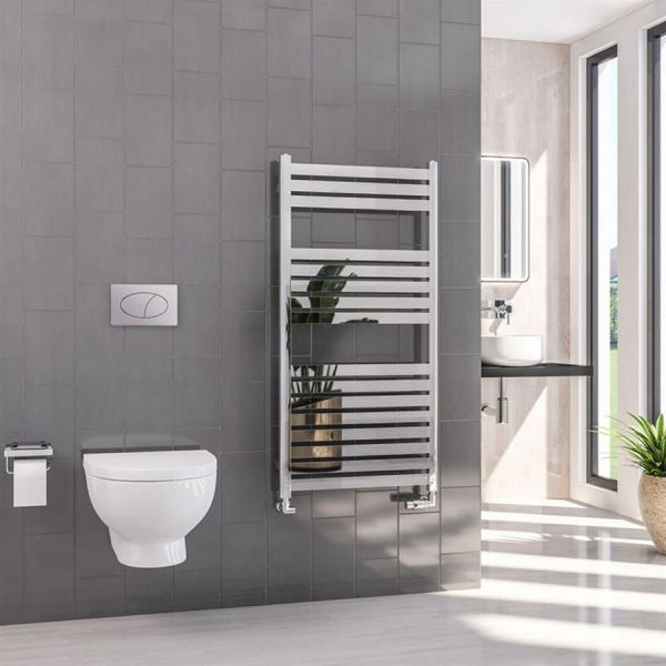 Eastbrook Defford 1200 x 600 Chrome Designer Towel Rail #2