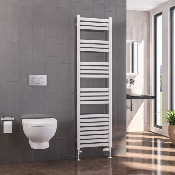 Eastbrook Defford 1800 x 500 Gloss White Designer Towel Rail #2