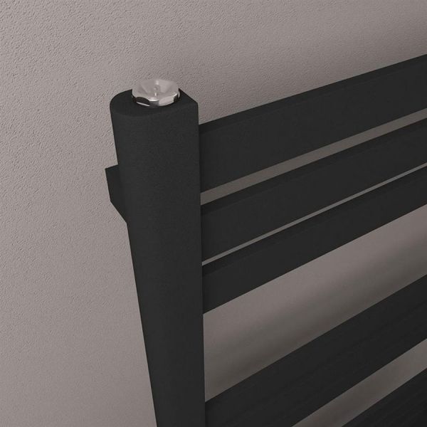 Eastbrook Defford 1800 x 500 Matt Black Designer Towel Rail #3