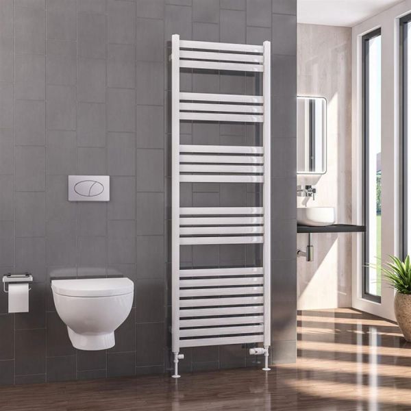 Eastbrook Defford 1800 x 600 Gloss White Designer Towel Rail #2