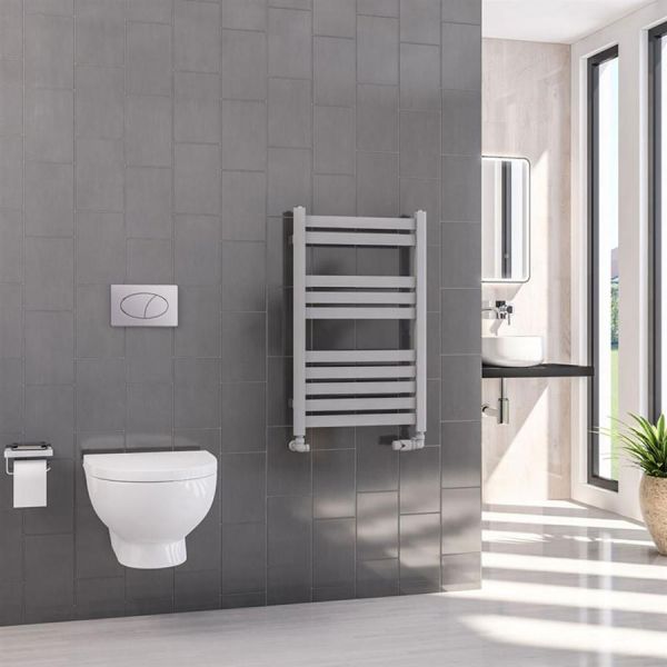 Eastbrook Defford 800 x 500 Matt Grey Designer Towel Rail #2
