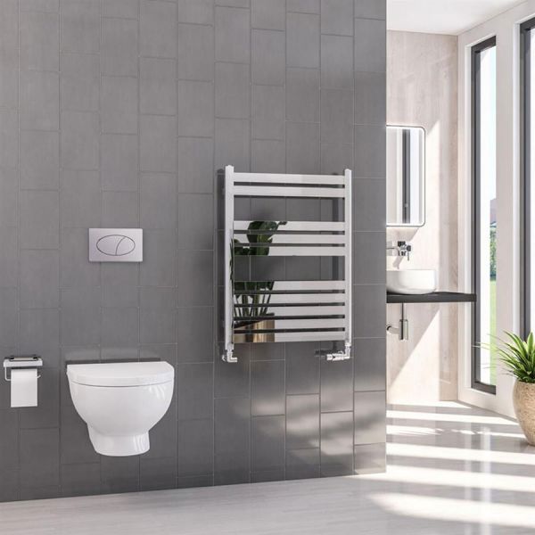 Eastbrook Defford 800 x 600 Chrome Designer Towel Rail #2