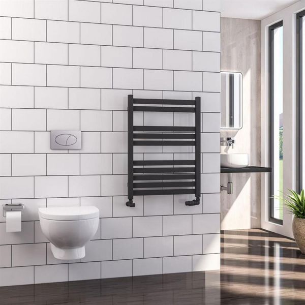 Eastbrook Defford 800 x 600 Matt Anthracite Designer Towel Rail #2