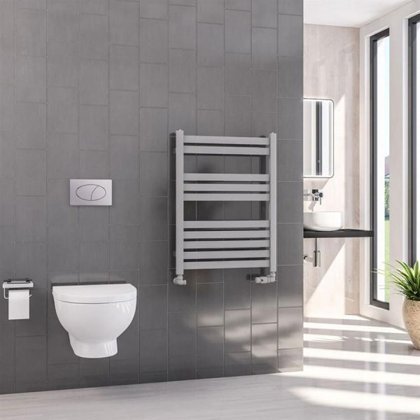 Eastbrook Defford 800 x 600 Matt Grey Designer Towel Rail #2