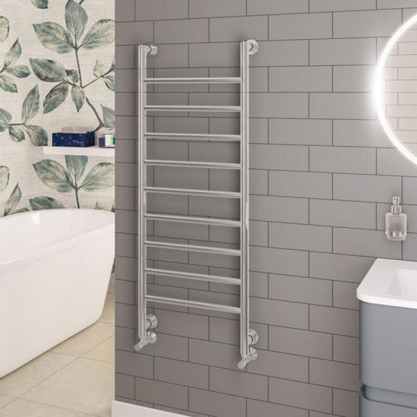 Eastbrook Eshton 1200 x 500 Chrome Designer Towel Rail #2