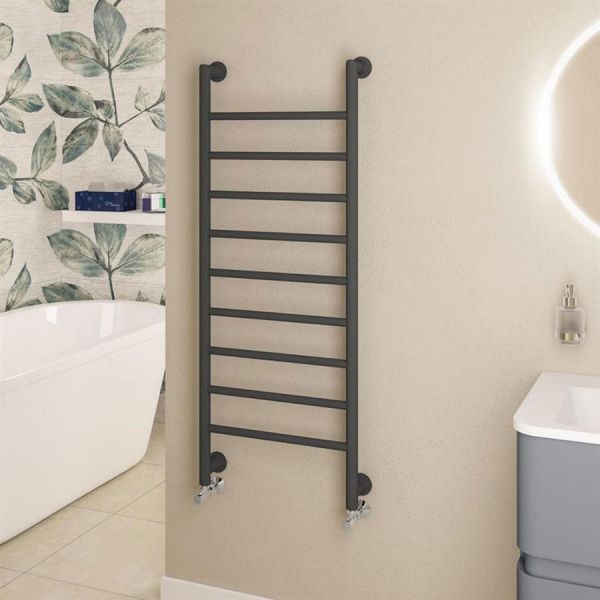 Eastbrook Eshton 1200 x 500 Matt Anthracite Designer Towel Rail #2