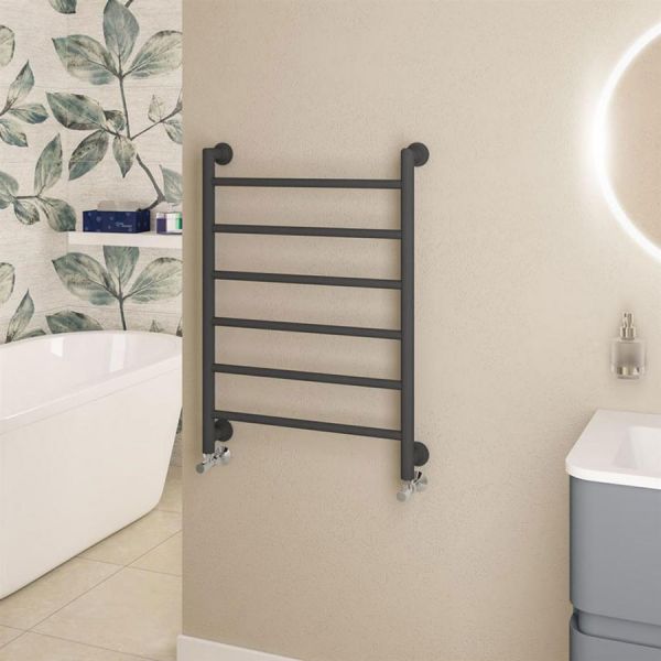 Eastbrook Eshton 800 x 600 Matt Anthracite Designer Towel Rail #2