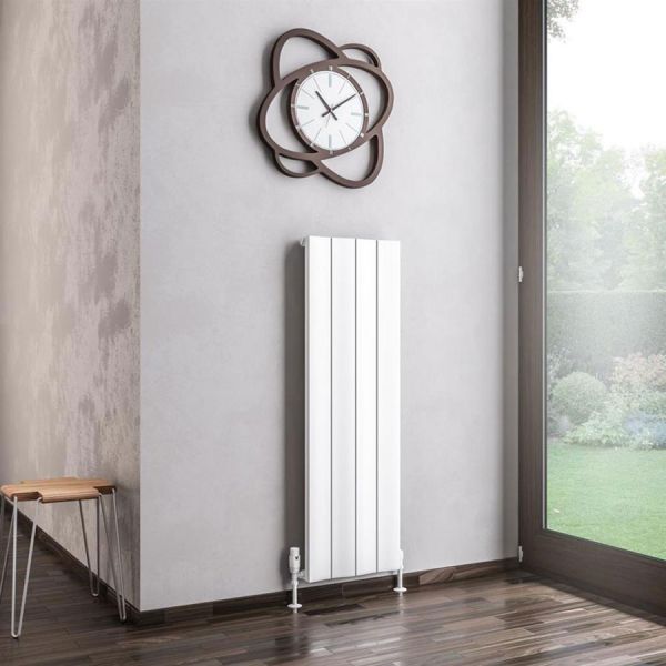 Eastbrook Fairford 1200 x 375 Matt White Aluminium Designer Radiator #2