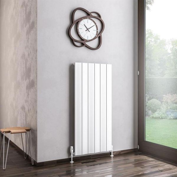 Eastbrook Fairford 1200 x 565 Matt White Aluminium Designer Radiator #2