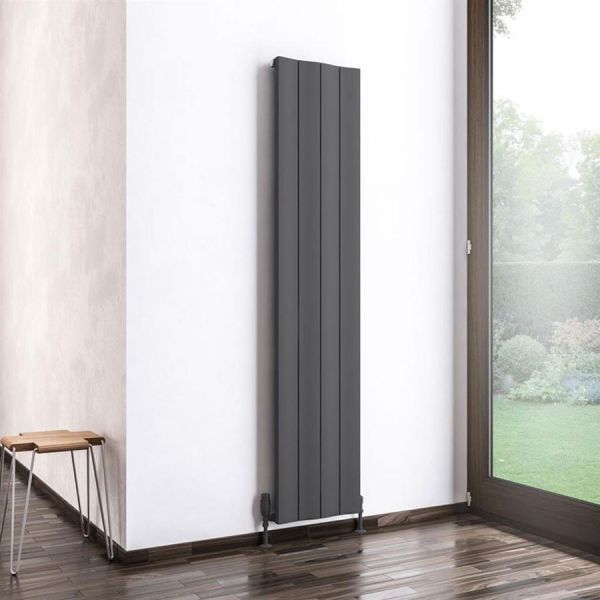 Eastbrook Fairford 1800 x 375 Matt Anthracite Aluminium Designer Radiator #2