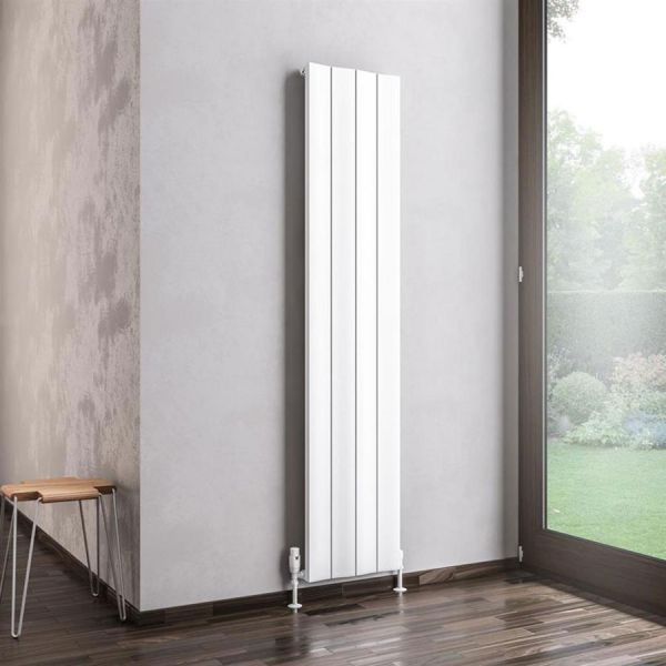 Eastbrook Fairford 1800 x 375 Matt White Aluminium Designer Radiator #2