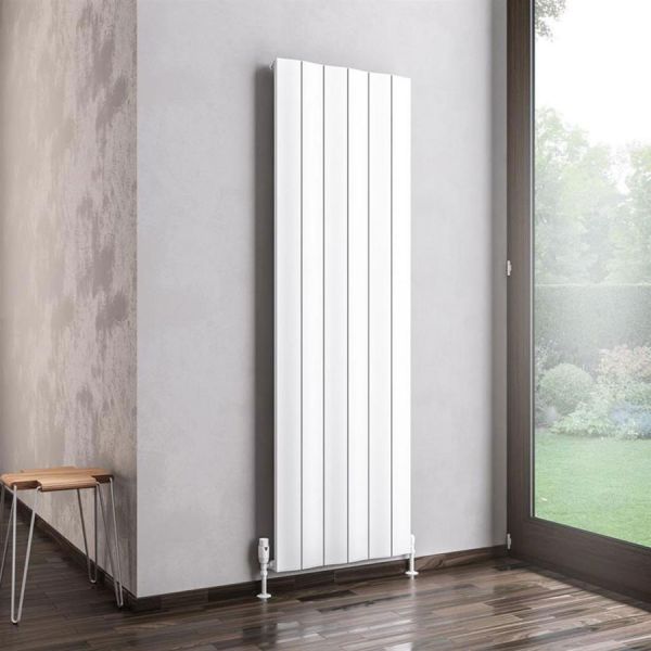 Eastbrook Fairford 1800 x 565 Matt White Aluminium Designer Radiator #2