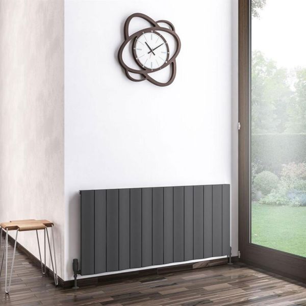 Eastbrook Fairford 600 x 1325 Matt Anthracite Aluminium Designer Radiator #2