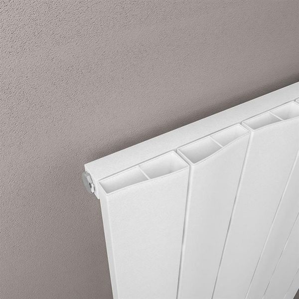 Eastbrook Fairford 600 x 375 Matt White Aluminium Designer Radiator #3