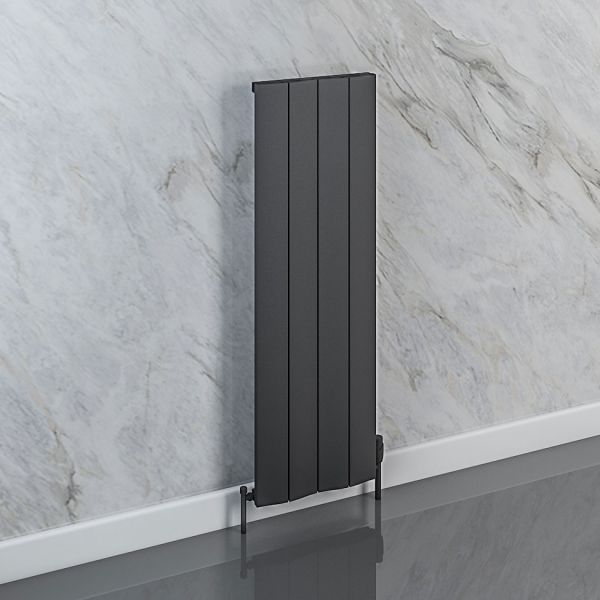 Eastbrook Fairford 1800 x 565 Vertical Matt Anthracite Designer Aluminium Radiator #3