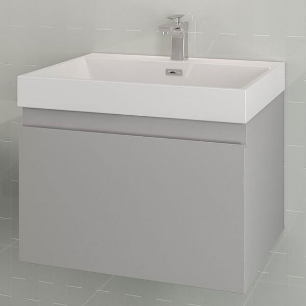 Eastbrook Gravina 600 Grey Wall Hung Vanity Unit