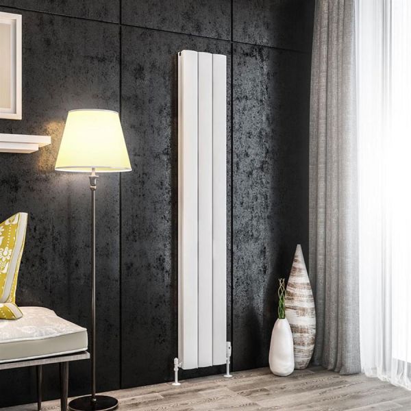 Eastbrook Guardia 1800 x 280 Matt White Aluminium Designer Radiator #2