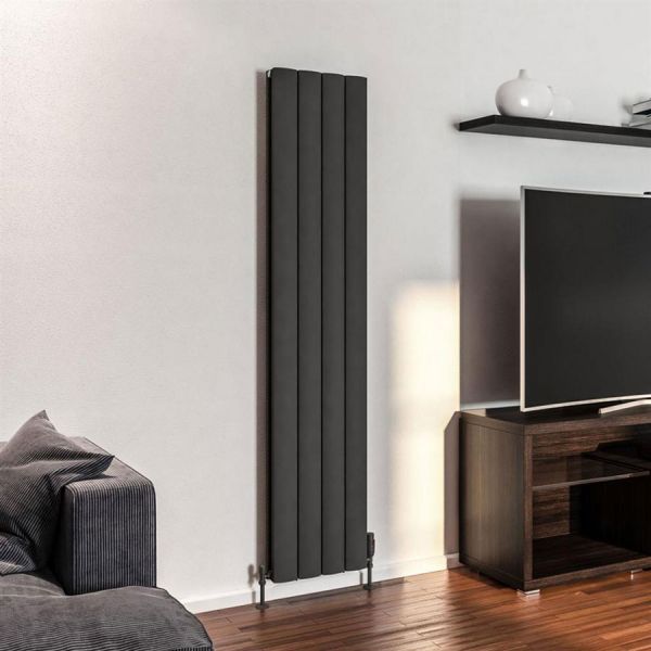 Eastbrook Guardia 1800 x 375 Matt Anthracite Aluminium Designer Radiator #2