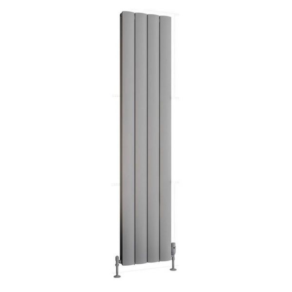 Eastbrook Guardia 1800 x 375 Matt Grey Aluminium Designer Radiator