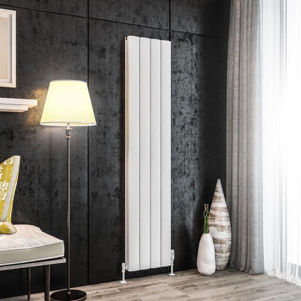 Eastbrook Guardia 1800 x 375 Matt White Aluminium Designer Radiator #2