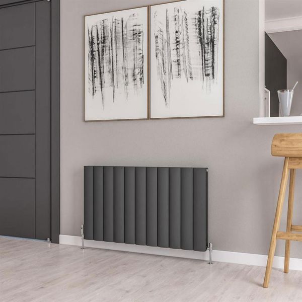 Eastbrook Guardia 600 x 1040 Matt Anthracite Aluminium Designer Radiator #2