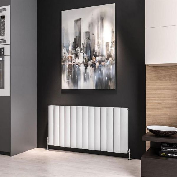 Eastbrook Guardia 600 x 1230 Matt White Aluminium Designer Radiator #2