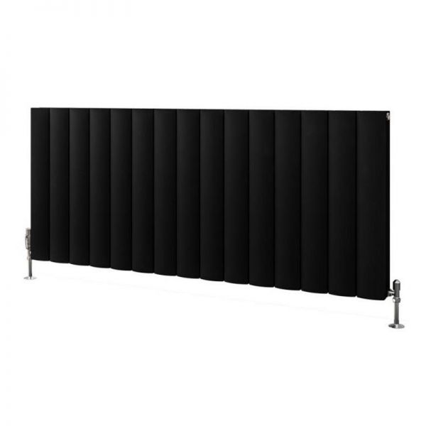 Eastbrook Guardia 600 x 1420 Matt Black Aluminium Designer Radiator