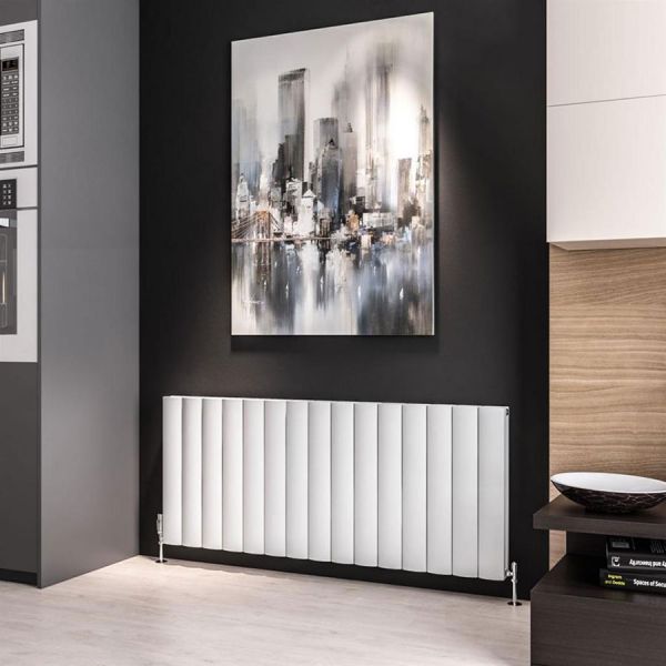 Eastbrook Guardia 600 x 1420 Matt White Aluminium Designer Radiator #2